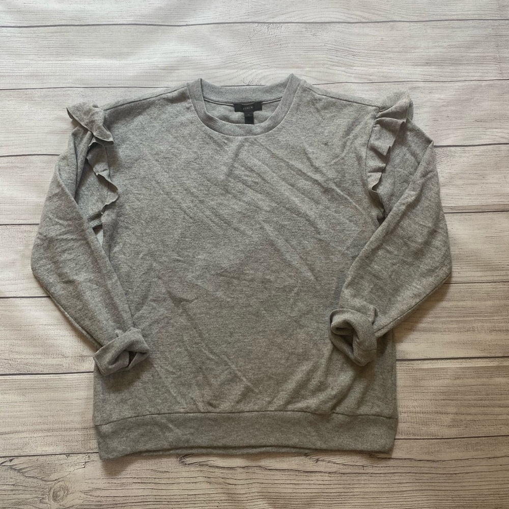 ⭐️HP⭐️ J. Crew ruffle sweatshirt